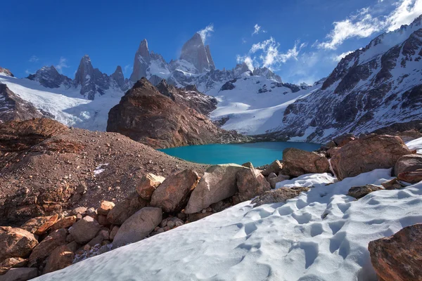 Mount fitz roy, los glaciares national park, Patagonië — Stockfoto