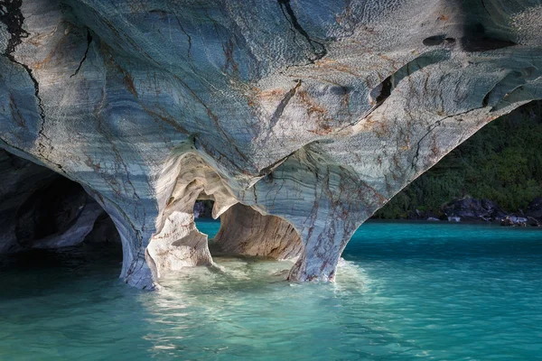 Kaple z mramoru (Capillas del Marmol), Gen. Carrera jezero, Patag — Stock fotografie