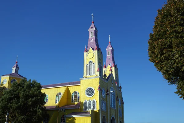 カストロ、チロエ島、チリでサンフランシスコ教会 — ストック写真