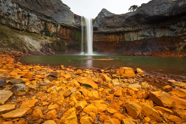 Agrio folyó, Patagónia, Argentína, tartományi Park Copahue - — Stock Fotó