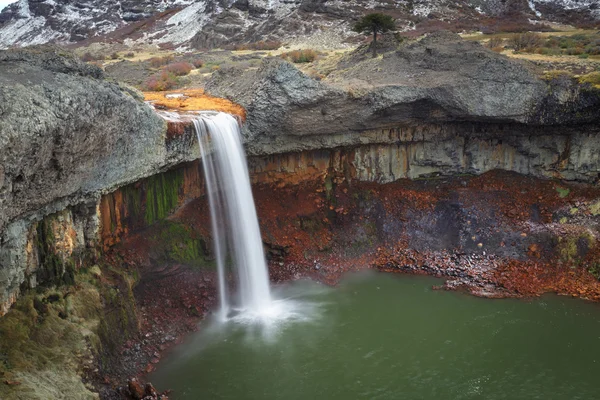 Agrio folyó, Patagónia, Argentína, tartományi Park Copahue - — Stock Fotó