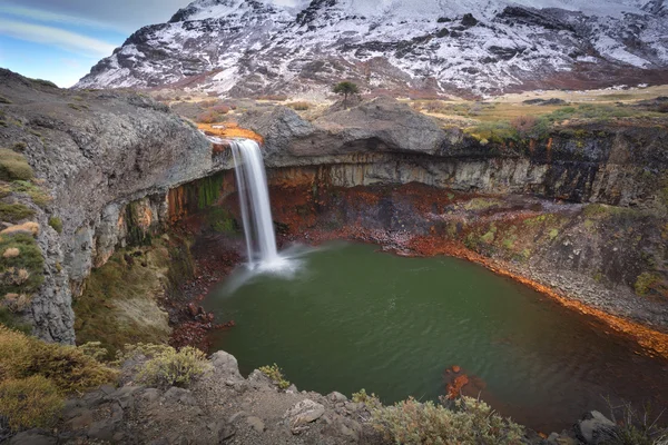 Agrio folyó, Patagónia, Argentína, tartományi Park Copahue - — Stock Fotó