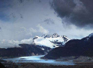 Explorador Glacier and Mount San Valentin - the highest peak in  clipart