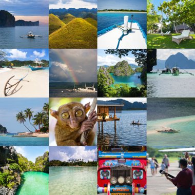Attractions of Philippines photo set  clipart