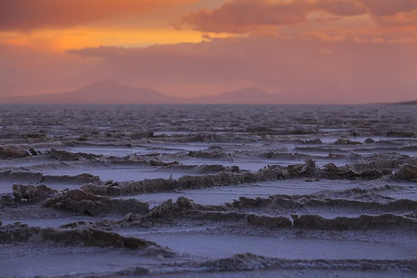 Salar de Uyuni is largest salt flat in the World, Altiplano, Bol — 图库照片