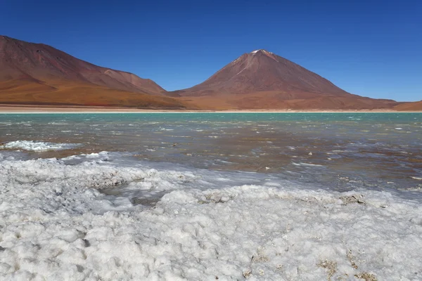 Lagoa Verde (Laguna Verde), Altiplano, Bolívia — Fotografia de Stock