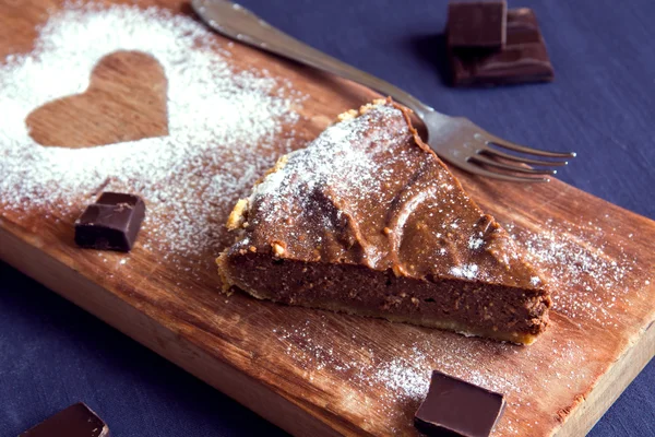Hemgjord choklad cheesecake — Stockfoto