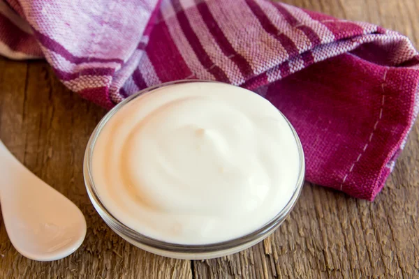 Hemlagad färsk yoghurt — Stockfoto