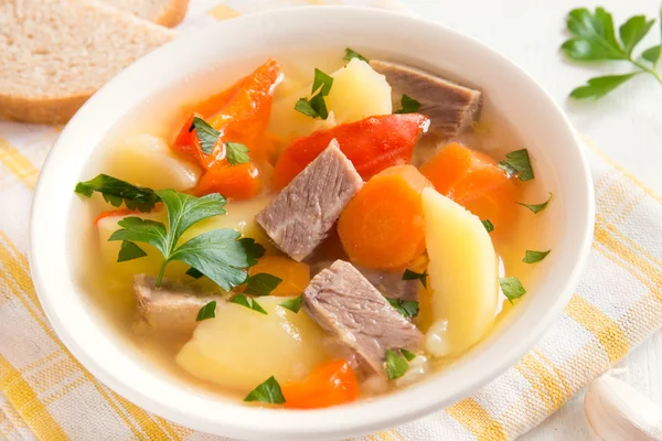 Supă de carne și legume — Fotografie, imagine de stoc