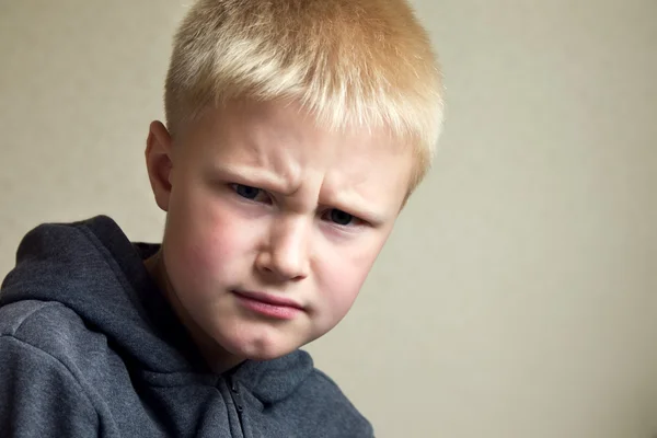 Angry unhappy child — Stock Photo, Image