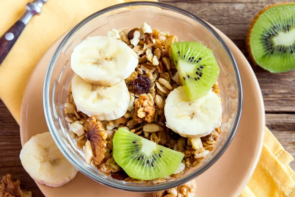 Granola with fruits and nuts — Stock Photo, Image