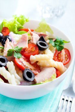 ton balığı ve makarna salatası