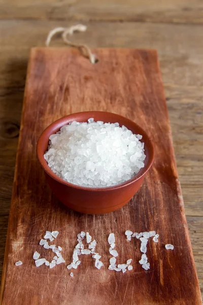 Морская соль для приготовления пищи — стоковое фото