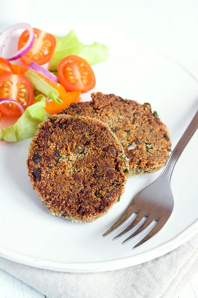 Hambúrguer de lentilha vegetariana — Fotografia de Stock