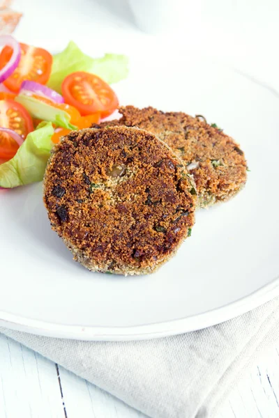 Hambúrguer de lentilha vegetariana — Fotografia de Stock