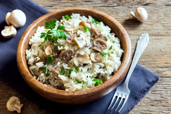 Mushroom (champignon) risotto — Stock Photo, Image