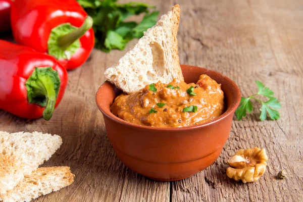 Roasted pepper dip — Stock Photo, Image