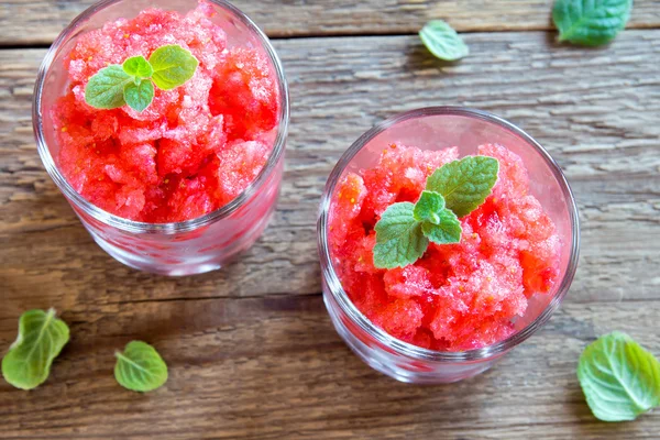 Granita di fragole fatta in casa — Foto Stock