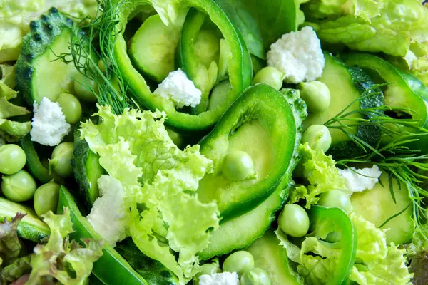 Πράσινη σαλάτα λαχανικών — Φωτογραφία Αρχείου