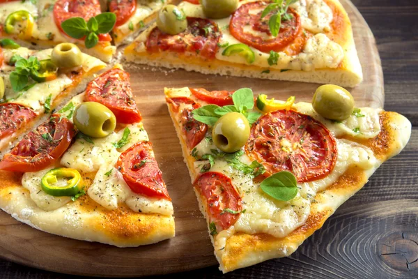 Homemade vegetable pizza