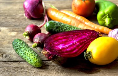 Çeşitli organik sebze 