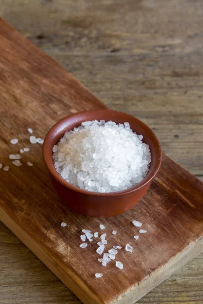 Θαλασσινό αλάτι σε αλατιέρα — Φωτογραφία Αρχείου