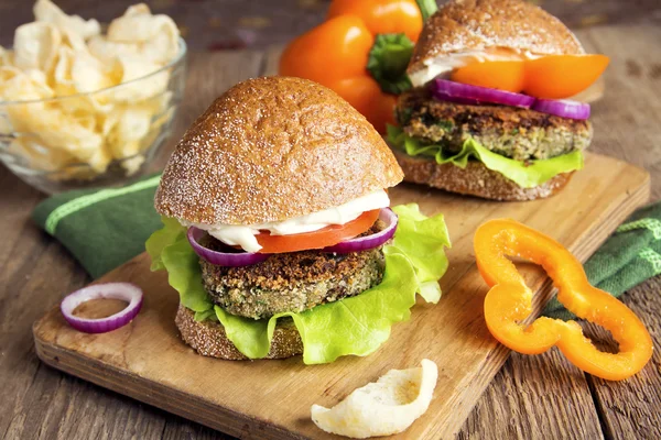 Vegetarian lentil burger