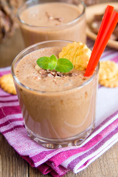 Milkshake (chokolate e banana smothie ) — Foto Stock