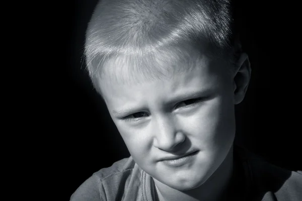 Upset frightened child (boy) — Stock Photo, Image