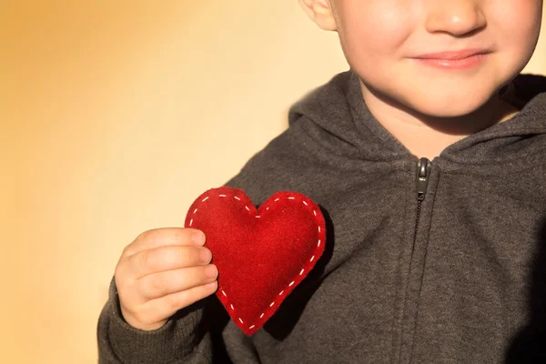 Corazón rojo en la mano —  Fotos de Stock