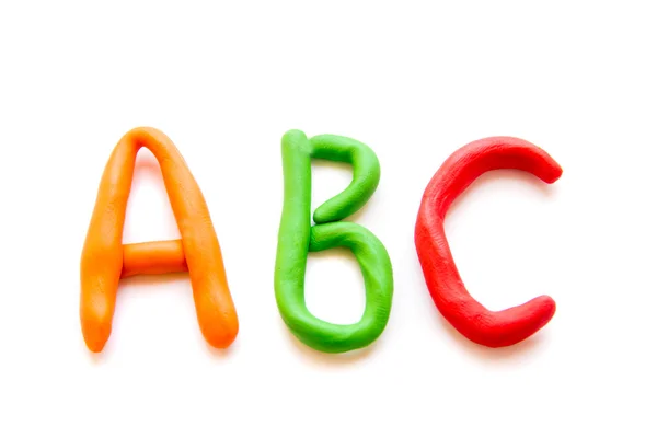 Lettere di plastilina ABC — Foto Stock