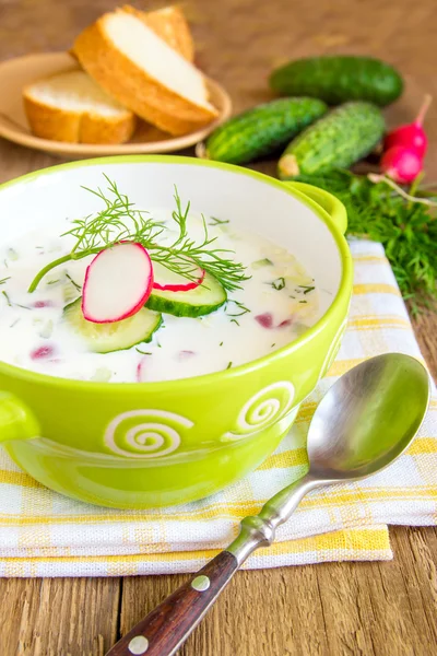 Sopa de iogurte frio — Fotografia de Stock