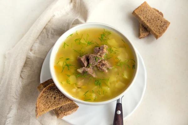 Гороховий суп з м'ясом — стокове фото