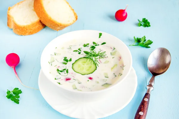 Холодный летний суп — стоковое фото
