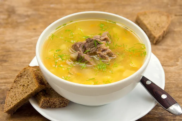 肉と豆のスープ — ストック写真
