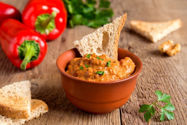 Rostad paprika dip — Stockfoto