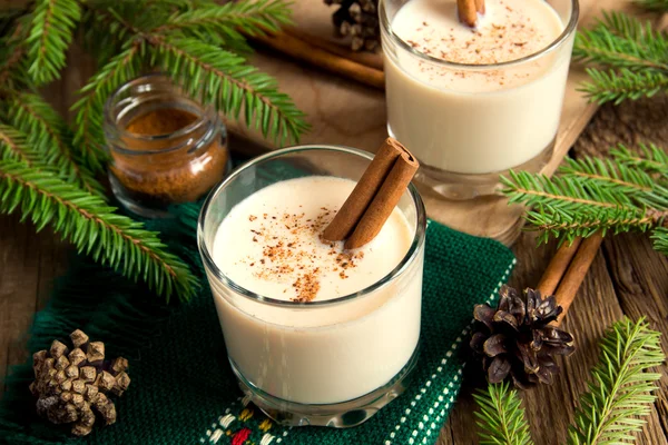 Eggnog με κανέλα — Φωτογραφία Αρχείου