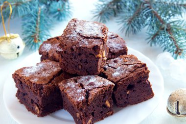 Noel için çikolatalı kek