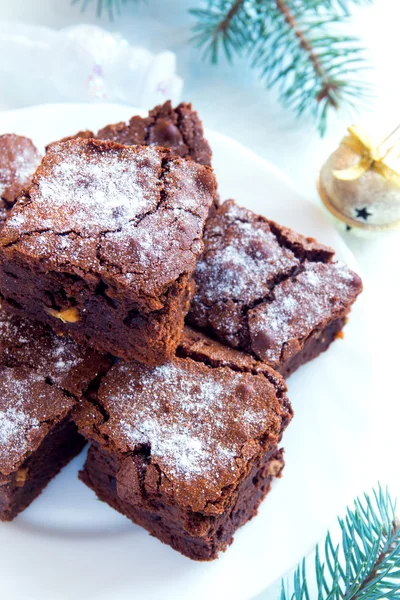 Шоколадное печенье на Рождество — стоковое фото