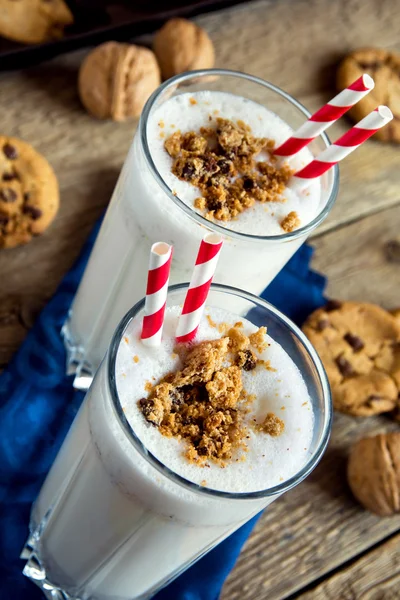 Milkshake con biscotti — Foto Stock