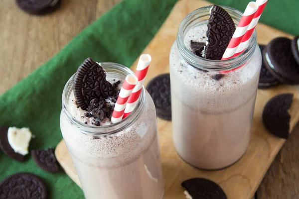 Milkshake con biscotti — Foto Stock