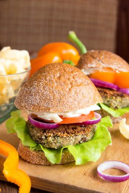 Vejetaryen mercimek burger