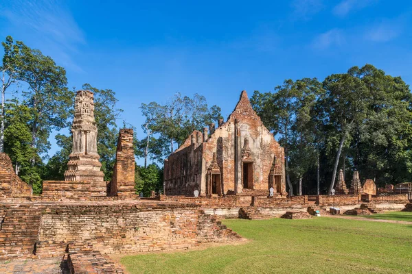 Antiga Ruína Templo Budista Capela Portaria Feita Tijolo Wat Pho — Fotografia de Stock