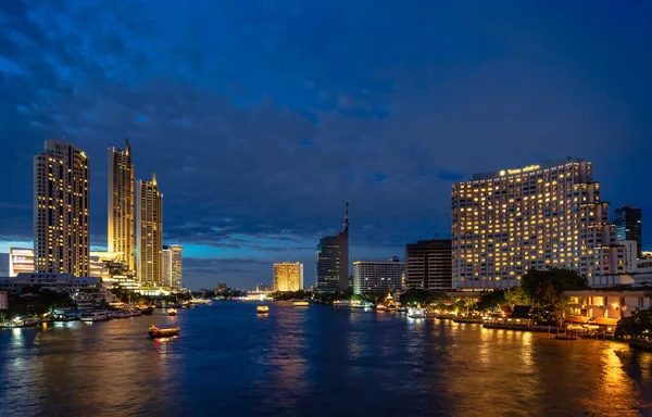 Centro Cidade Bangkok Distrito Financeiro Negócios Paisagem Urbana Beira Mar — Fotografia de Stock