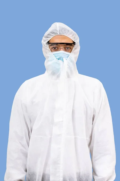 Retrato Homem Confiante Pesquisador Árabe Oriente Médio Médico Cientista Vestindo — Fotografia de Stock