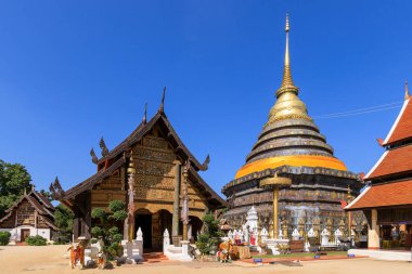 Antik pagoda Phra Lampang Luang, kutsal stupa, ünlü turizm merkezi, Lampang bölgesi, Tayland