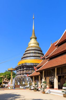 Antik pagoda Phra Lampang Luang, kutsal stupa, ünlü turizm merkezi, Lampang bölgesi, Tayland