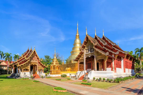 Chapel Golden Pagoda Wat Phra Singh Woramahawihan Híres Úti Cél — Stock Fotó