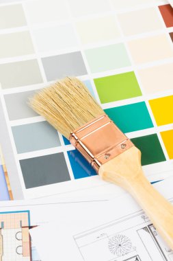 boya renk örneği kataloğu fırça ve çizim 