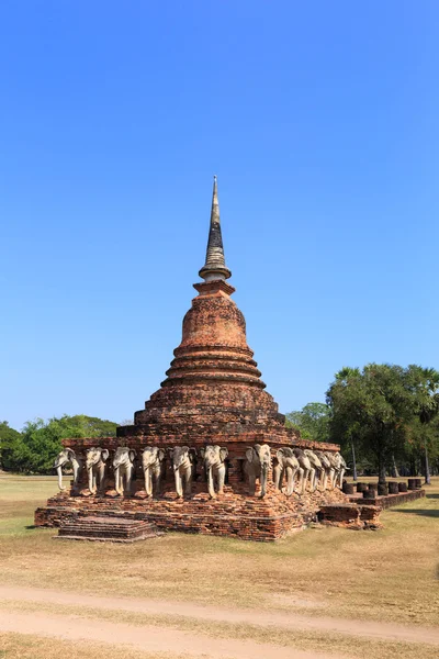 Wat Sorasak, Parque Histórico de Shukhothai, Tailândia — Fotografia de Stock